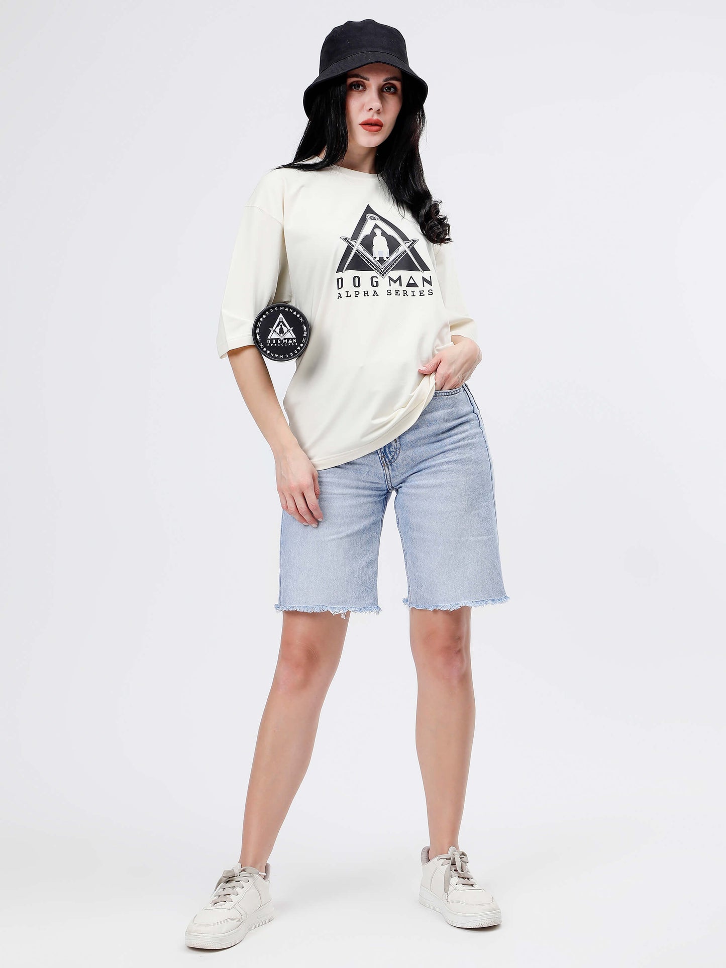 ALPHA SERIES(A03)-CREAM OVERSIZED UNISEX TSHIRT