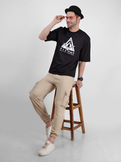 ALPHA SERIES(A02)-BLACK OVERSIZED UNISEX TSHIRT