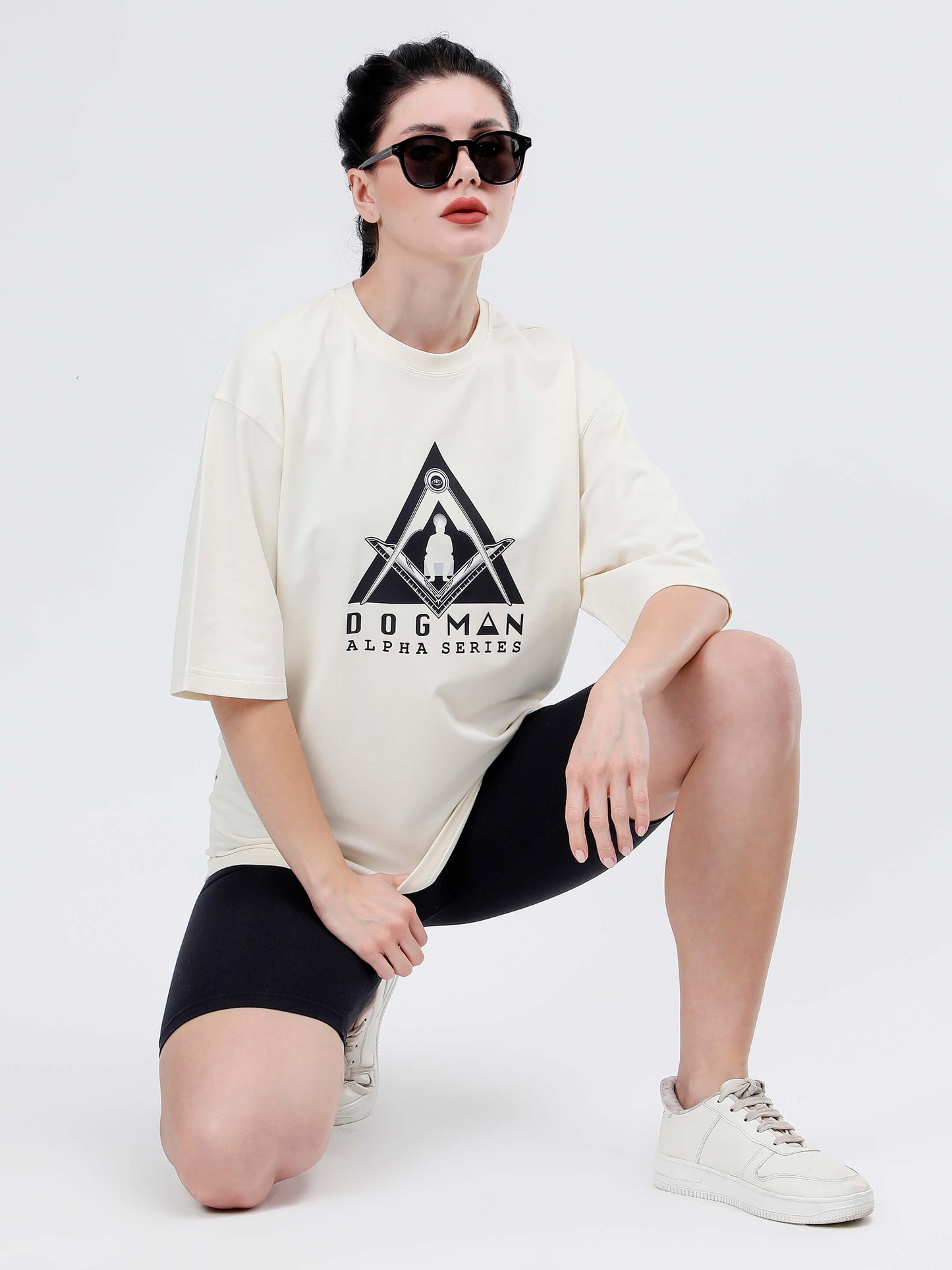 ALPHA SERIES(A01)-CREAM OVERSIZED UNISEX TSHIRT