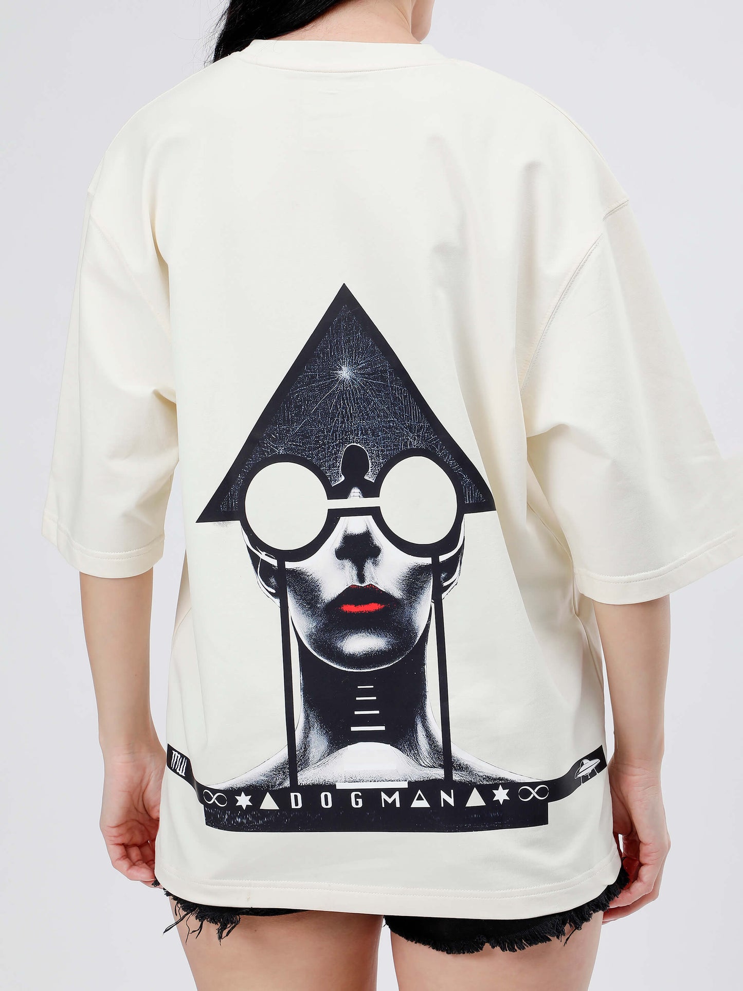 ALPHA SERIES(A02)-CREAM OVERSIZED UNISEX TSHIRT