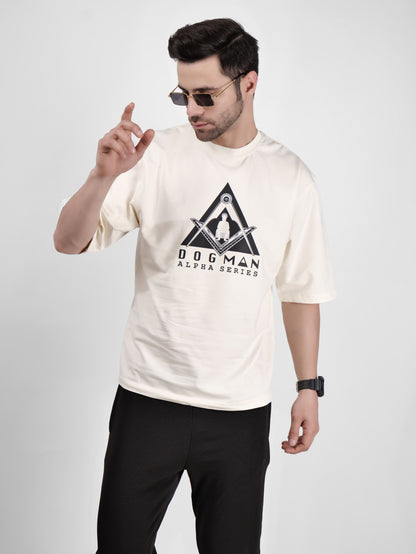 ALPHA SERIES(A04)-CREAM OVERSIZED UNISEX TSHIRT