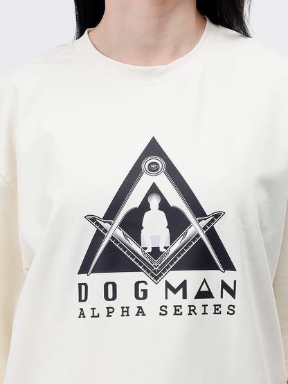 ALPHA SERIES(A02)-CREAM OVERSIZED UNISEX TSHIRT