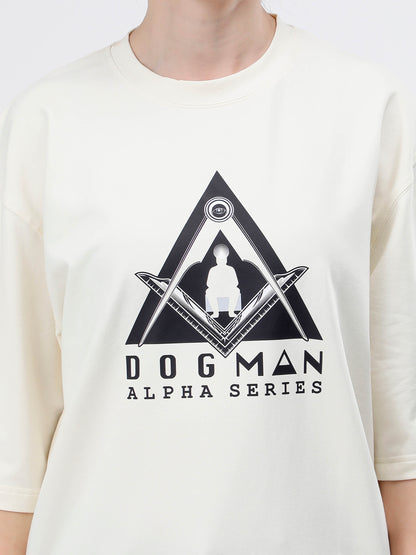 ALPHA SERIES(A09)-CREAM OVERSIZED UNISEX TSHIRT