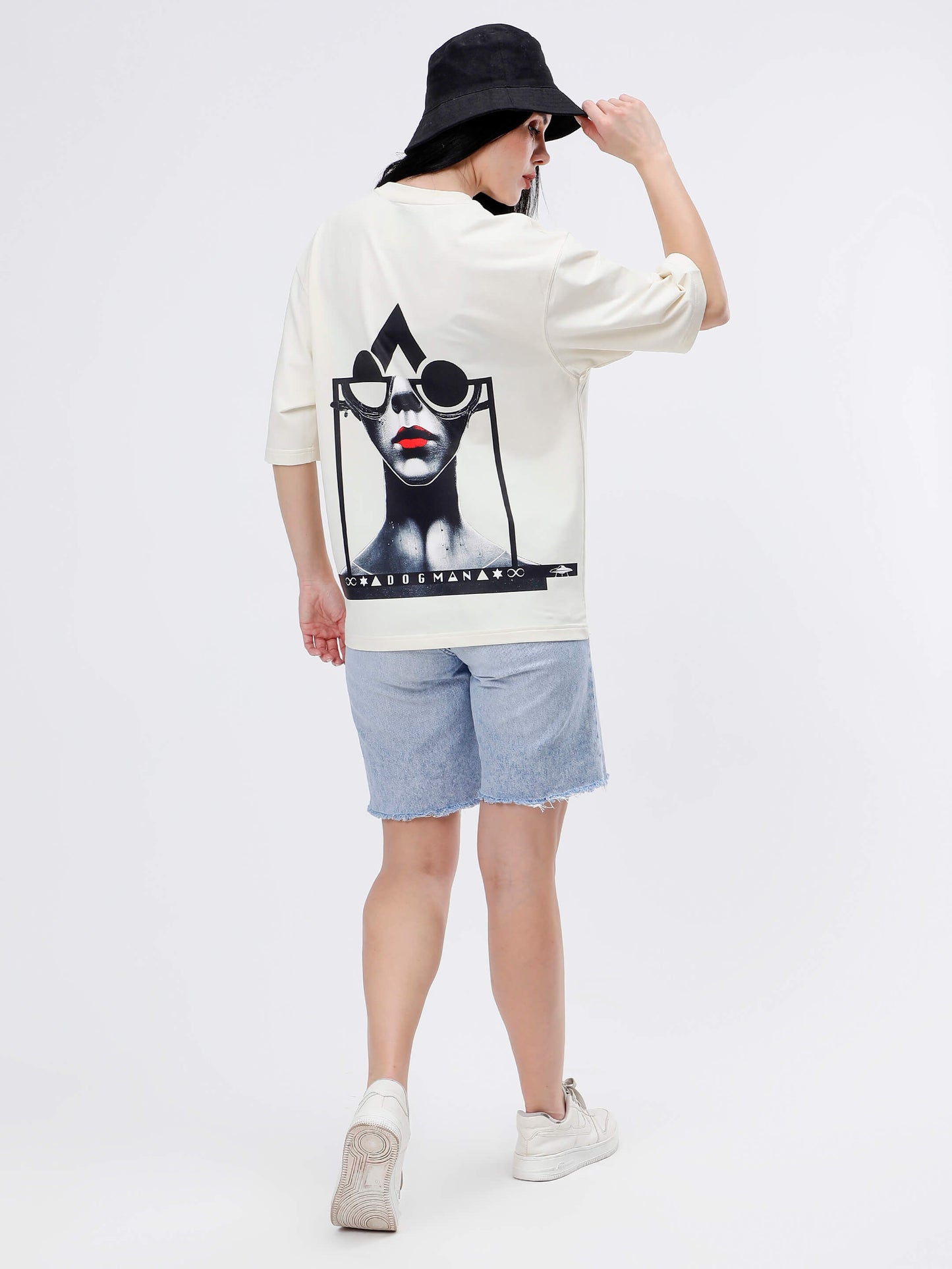 ALPHA SERIES(A03)-CREAM OVERSIZED UNISEX TSHIRT