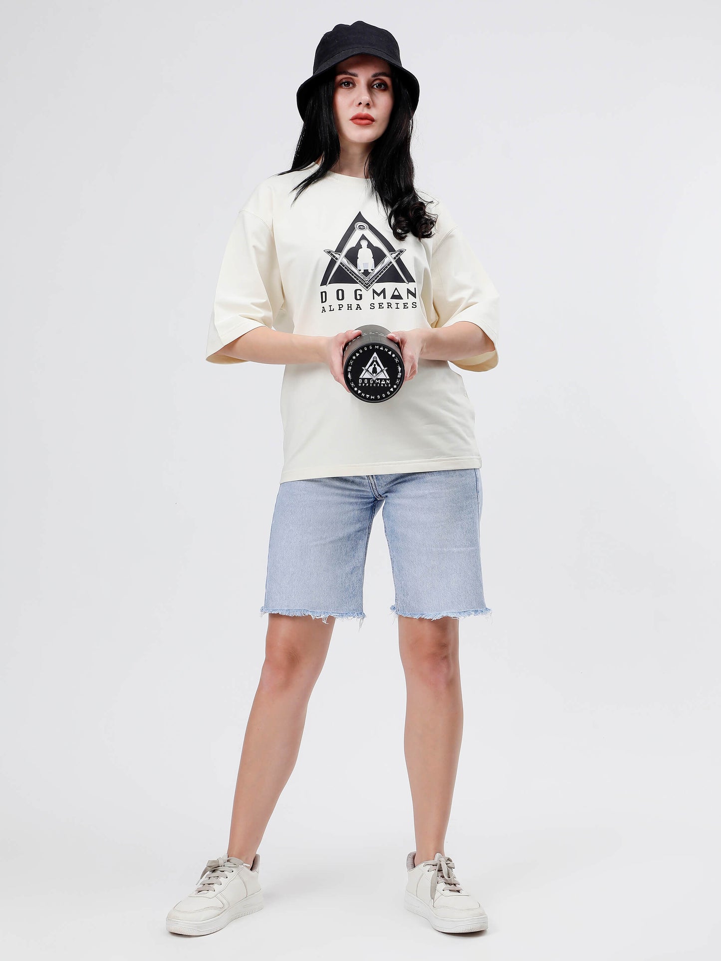 ALPHA SERIES(A03)-CREAM OVERSIZED UNISEX TSHIRT