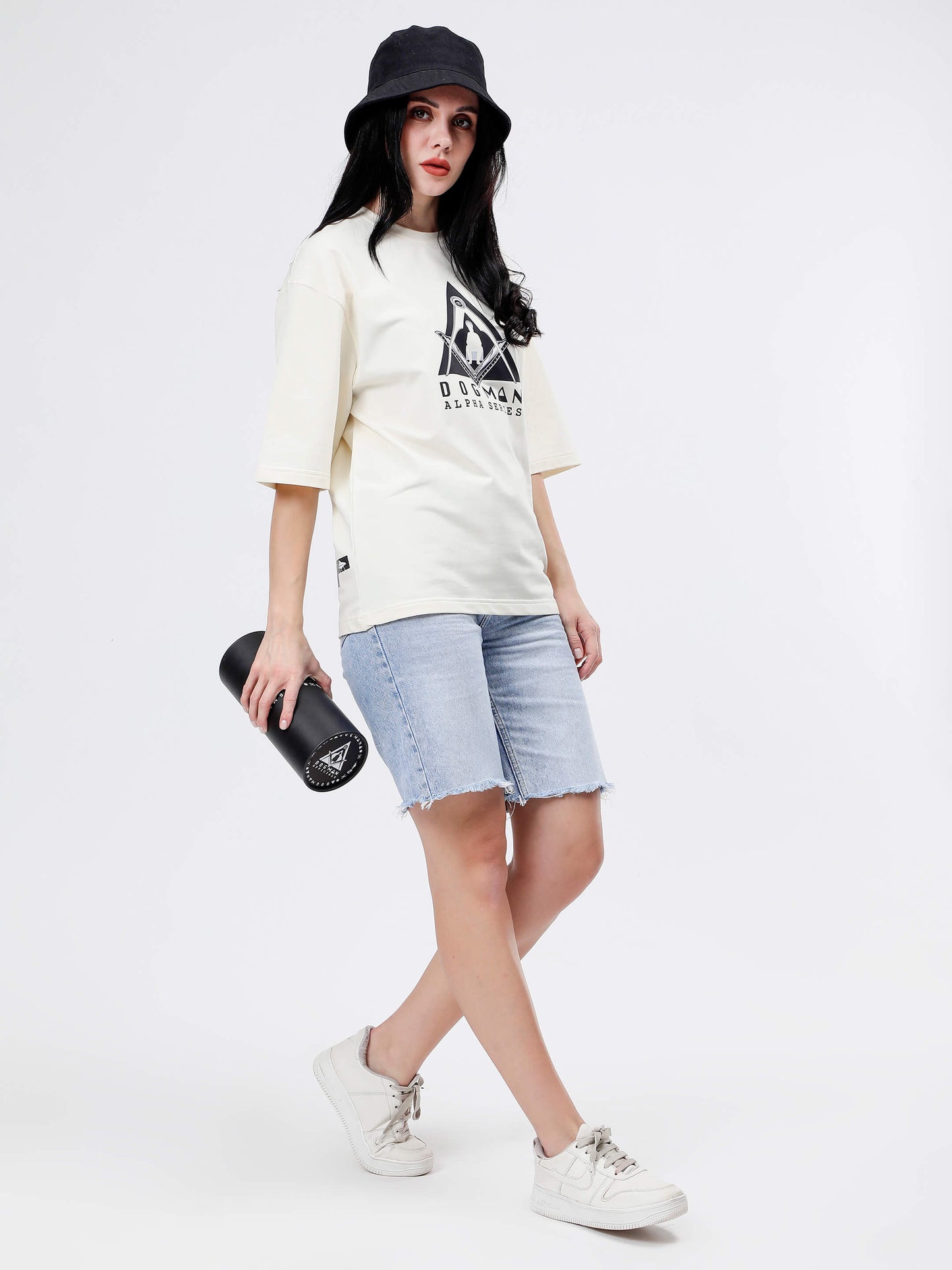 ALPHA SERIES(A03)-CREAM OVERSIZED UNISEX TSHIRT