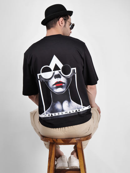 ALPHA SERIES(A03)-BLACK OVERSIZED UNISEX TSHIRT