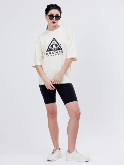 ALPHA SERIES(A01)-CREAM OVERSIZED UNISEX TSHIRT