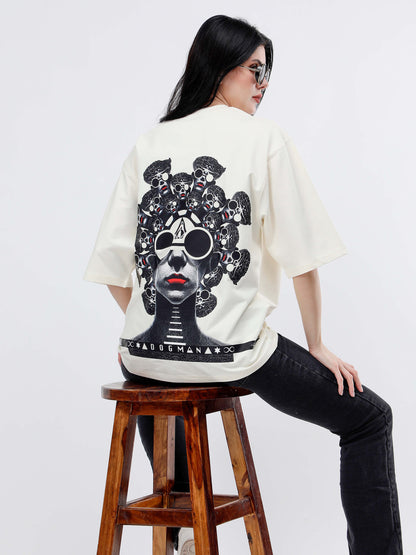 ALPHA SERIES(A07)-CREAM OVERSIZED UNISEX TSHIRT