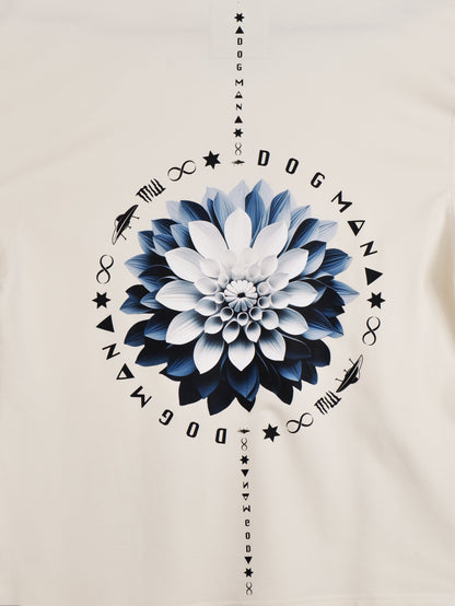 BLOOM SERIES(B02)-CREAM OVERSIZED UNISEX TSHIRT